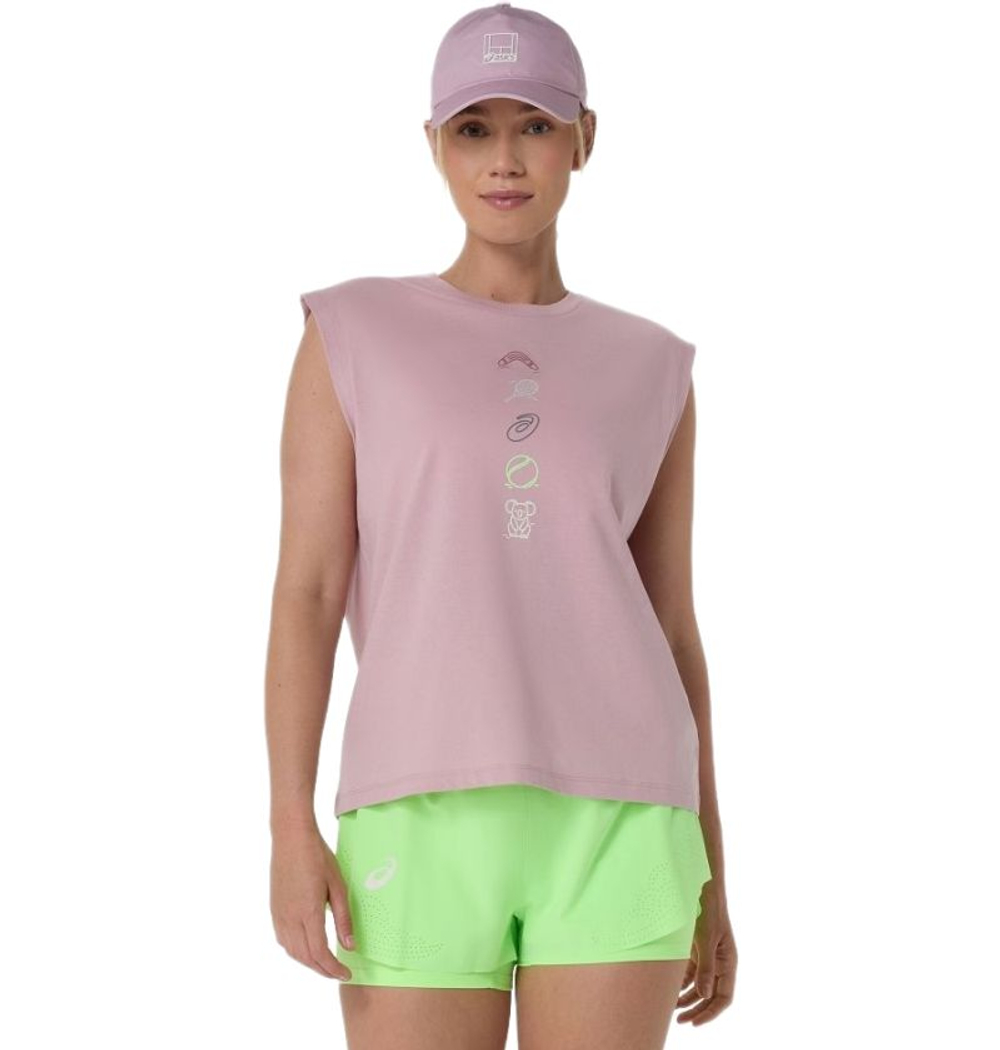 Женский теннисный топ Asics Game Seasonal Graphic — morganite