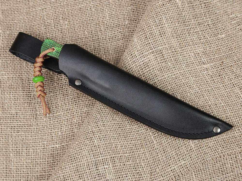 Нож для бушкрафта "Велес", сталь VG-10/Elmax, рукоять микарта (хамелеон)