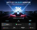 Портативный 16" сенсорный монитор с защитным чехлом Ucolor O2 Touch 3K OLED 2880x1800, 120 Гц