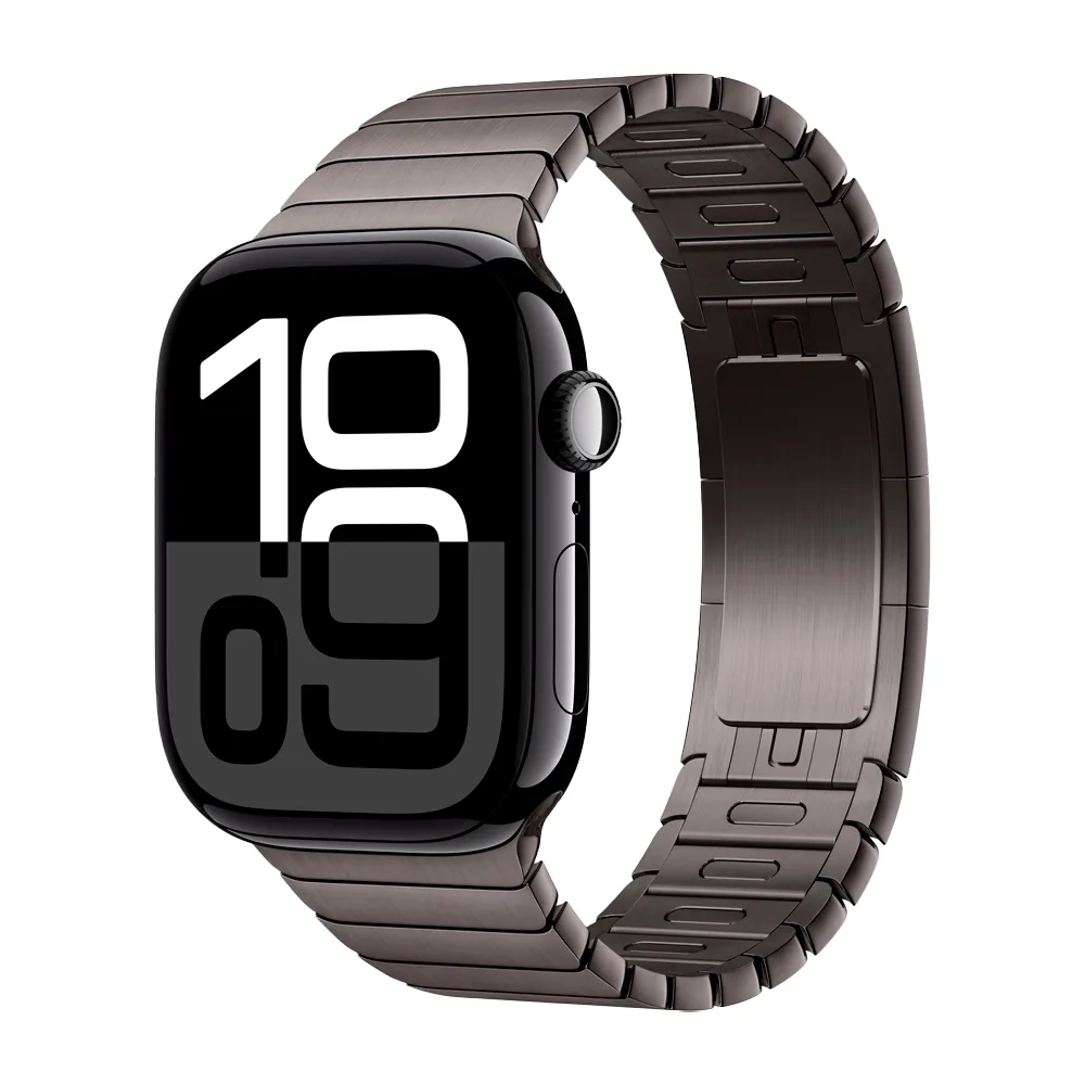 Умные часы Apple Watch Series 10 GPS, 46mm, Jet Black Aluminium Case with Link Bracelet, Slate