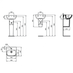 Полуколонна малая для раковины 40 см, с крепежом Ideal Standard i.life A T471501