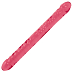 Двухсторонний розовый фаллоимитатор 45,7см Doc Johnson Double Dong Pink Crystal Jellie 0287-03-CD