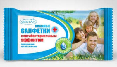 Салфетки влажные Vestar Семейные антибактериальные 70 шт