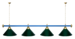 Лампа STARTBILLIARDS 4 пл. (плафоны зеленые,штанга золотая,фурнитура золото)