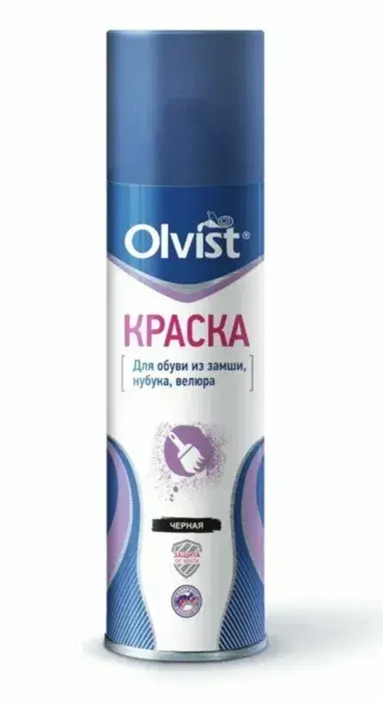 Краска Olvist для замши, нубука, велюра, 250мл, черный Краска Olvist для замши, нубука, велюра, 250мл, черный