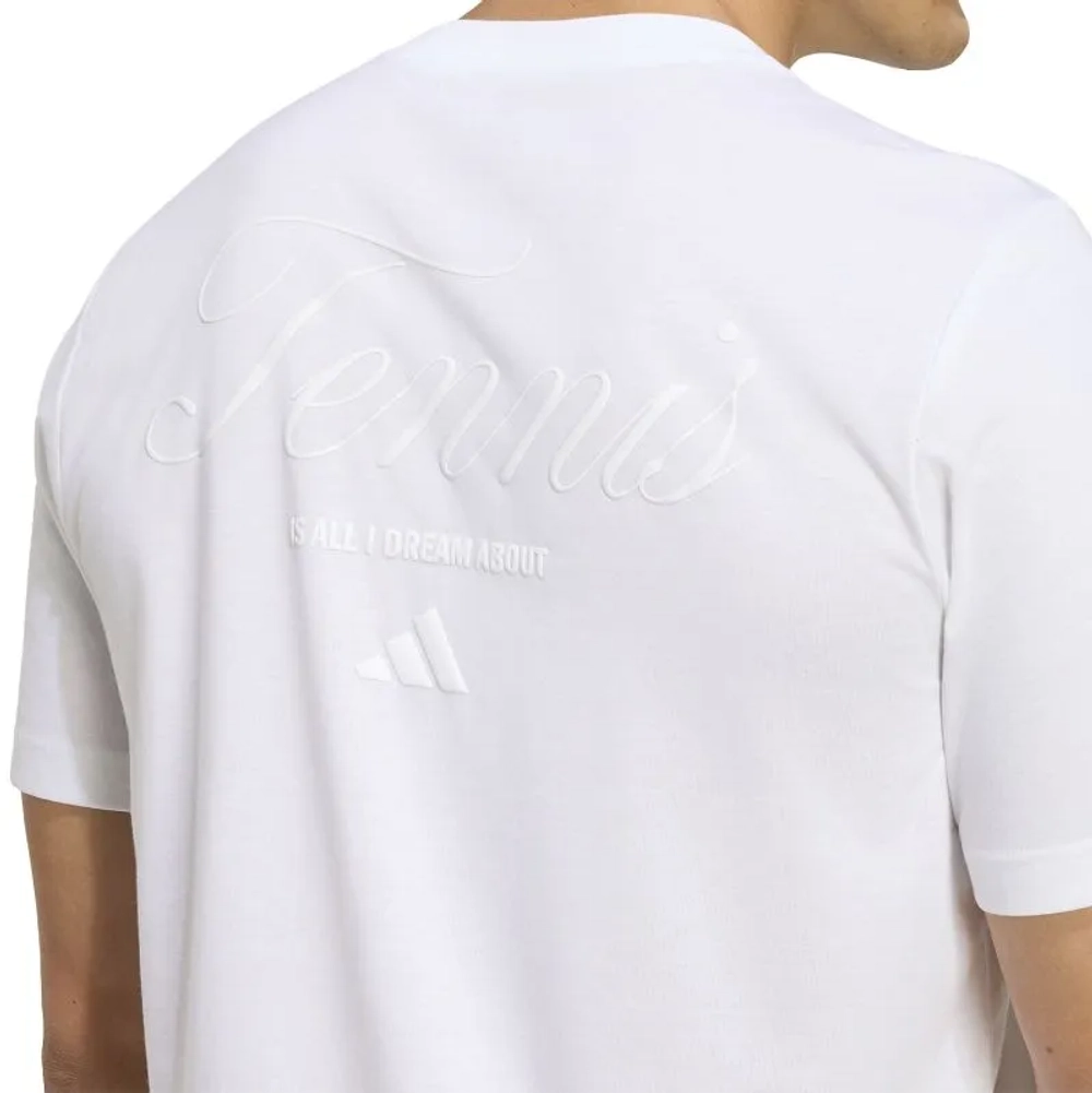 Мужская теннисная футболка Adidas Tennis Graphic - white