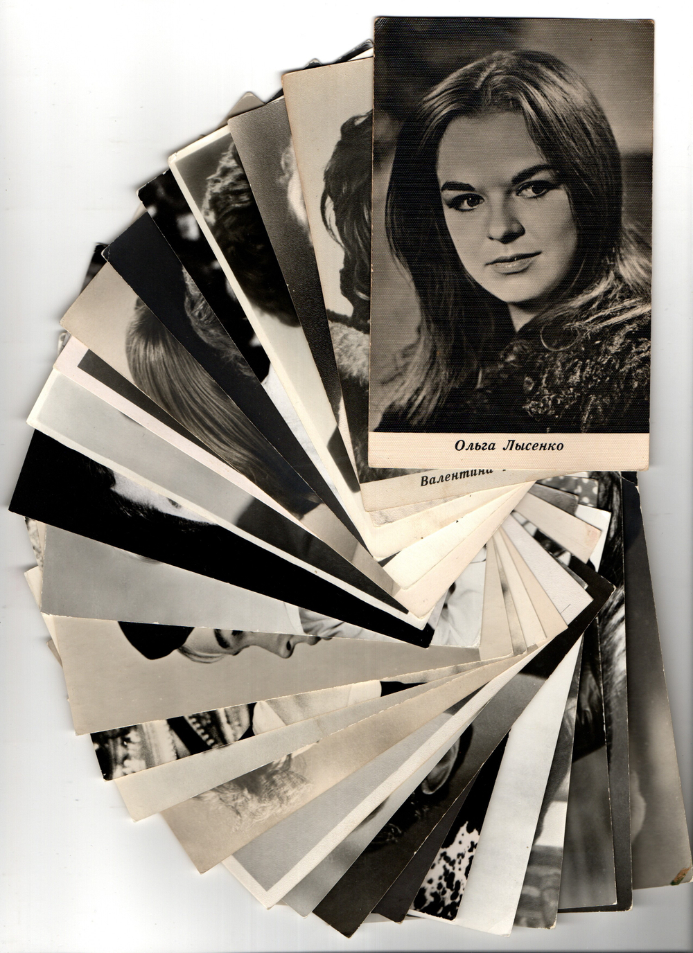 №26 Открытки Артисты и актёры СССР 1960–1970-е г. 25 штук. Чёрно-белые, чистые, без повторов