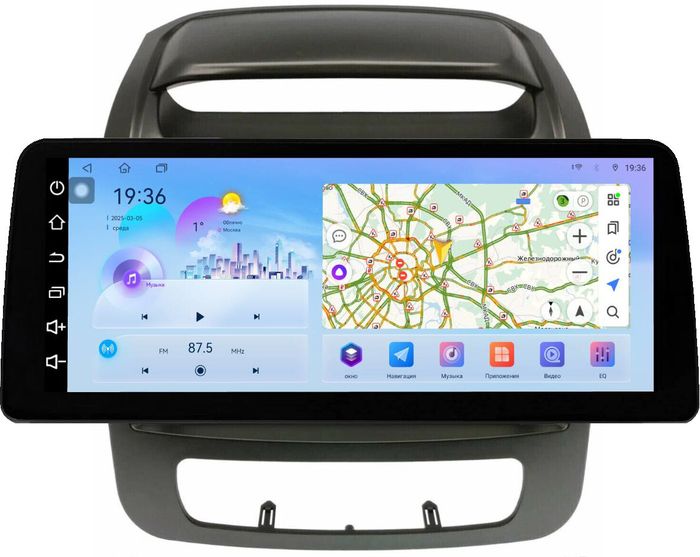 Магнитола для KIA Sorento 2 XM 2012-2020 (отдельный экран климата, без штатной КЗВ) - FarCar монитор 12.3" 2K QLED на Android 14, Быстрая, CarPlay, 4G SIM-слот