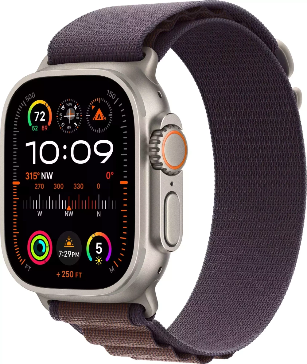 Умные часы Apple Watch Ultra 2 49 мм Titanium Case GPS + Cellular, Indigo Alpine Loop L