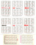 Календарики карманные 20 штук. Виды городов. 1980 - 1991 гг. - СССР