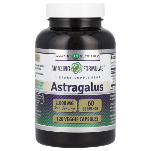 Amazing Nutrition, астрагал, 120 растительных капсул (1000 мг в 1 капсуле)