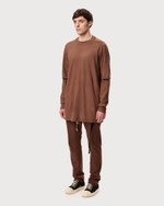 RICK OWENS DRKSHDW ЛОНГСЛИВ КОРИЧНЕВЫЙ HUSTLER