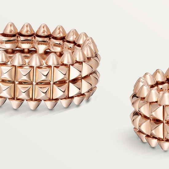 Clash de Cartier hoop earrings, double row