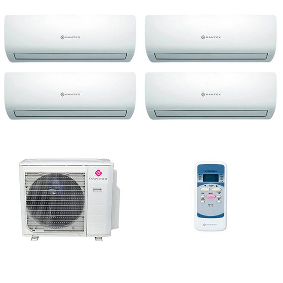 Мультисплит система на 4 комнаты Dantex RK-M09C3N x 4 / RK-4M36HM3E-W