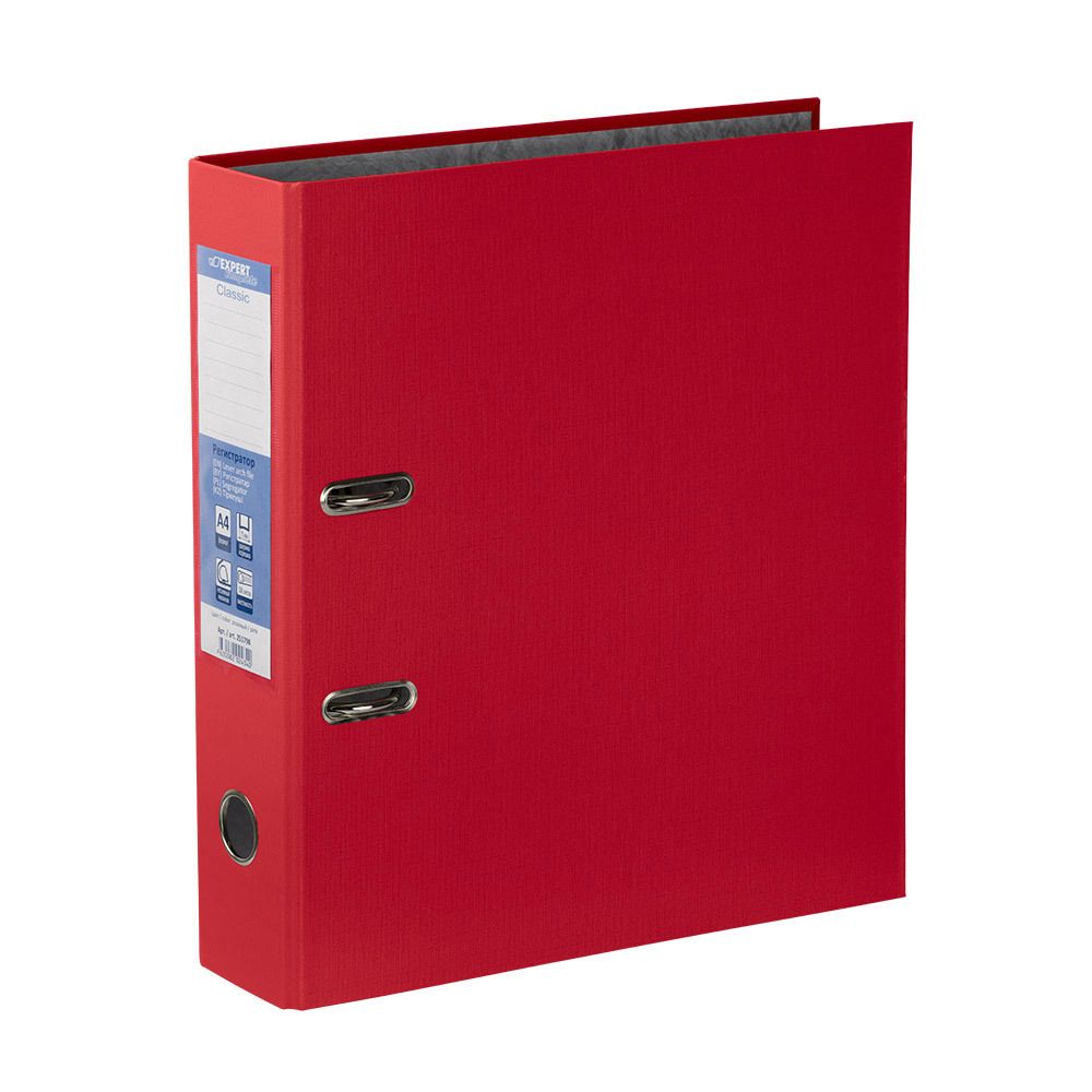 Регистратор PVC 80 мм, 50 шт, Classic A4 арочный механ. (разб.), красный EC8101224, Expert Complete
