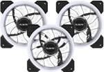 Комплект из 3 вентиляторов Alseye CRLS-300DS, 120мм, 5-pin, белый-черный/ARGB, 700-1500rpm, 62CFM, 30дБ, контроллер, пульт ДУ, антивибропрокладки, 2 ленты (AS.11.0014)
