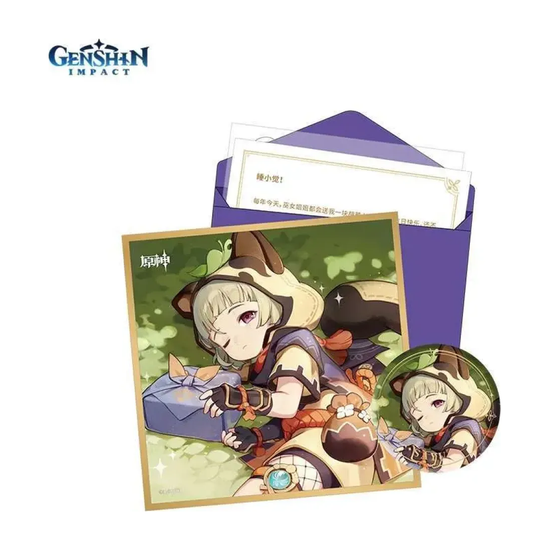 Набор Значок, Сикиси, Конверт, Письмо, Наклейка Day of Destiny Series Sayu — Genshin Impact — повтор основного фото