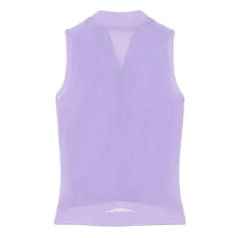 Женское теннисное поло Lacoste Sleeveless Stretch Dual Fabric Tennis - purple