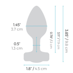 Бирюзовая вибрирующая втулка b-Vibe Vibrating Jewel Plug S/M BV-030-TL