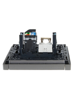 FORTE&PIANO Розетка двойная RJ11+RJ45 кат.5E FP535 сталь IEK