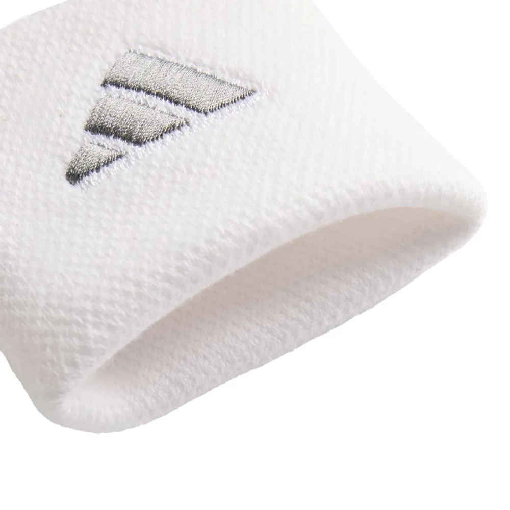 Напульсник теннисный Adidas Short Wristband (OSFM) 2P - white/iron metallic