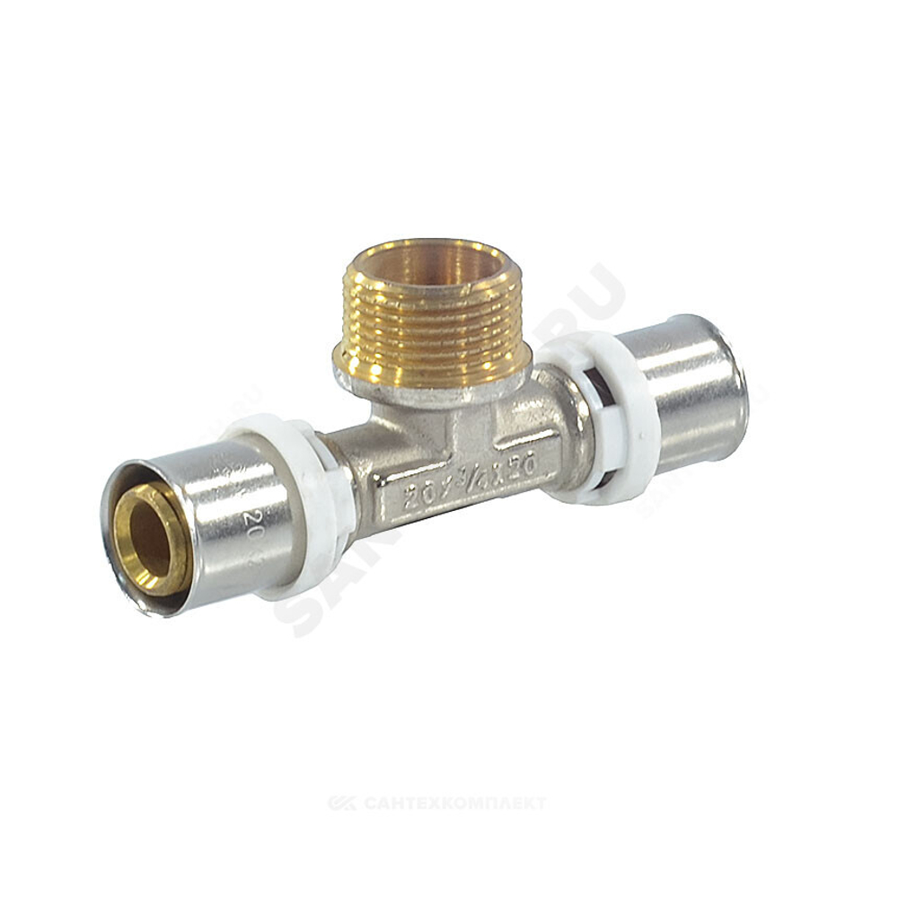 Тройник МП латунь пресс Дн 20х1/2"х20 НР ГОСТ 32415-2013 8012 Aquasfera 8012-02