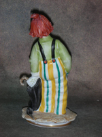 Статуэтка. Фарфор. Клоун с зонтиком. Capodimonte. Италия