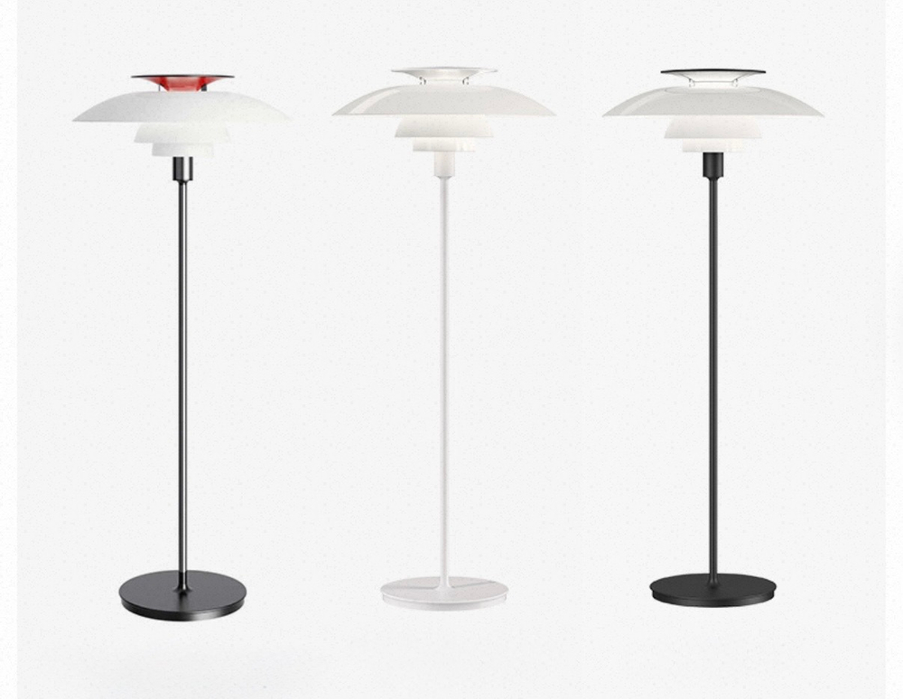 Floor design lamp Ph 80 by Louis Poulse