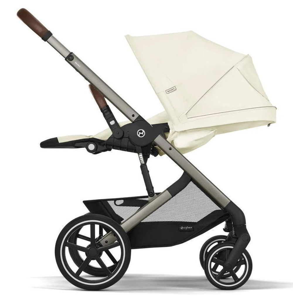 Коляска Cybex Balios S Lux TPE complete Cloud G Lava Grey Plus Base G 4 в 1 Seashell Beige с дождевиками