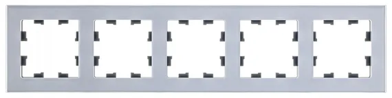 Рамка стеклянная на 5 постов Systeme Electric AtlasDesign Nature Алюминий ATN320305