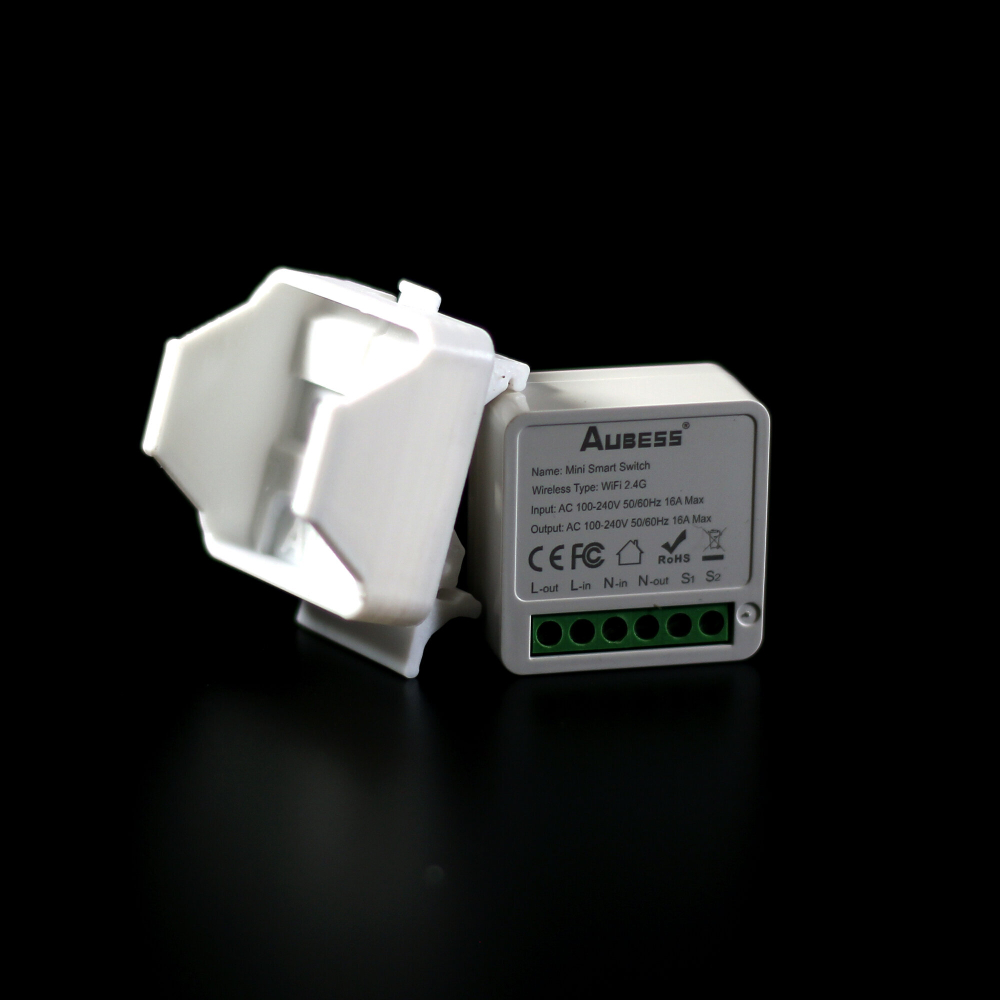 Набор 4 шт., крепление для умного Wi-Fi реле Тuya Аubess Mini Smart Switсh, белое