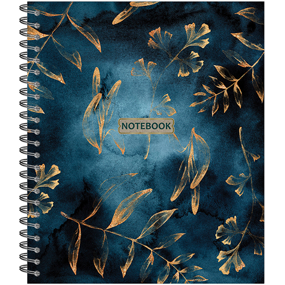 НОВИНКА! ТЕТРАДЬ ОБЩАЯ 48 ЛИСТОВ НА СПИРАЛИ “Gold Floral Pattern”