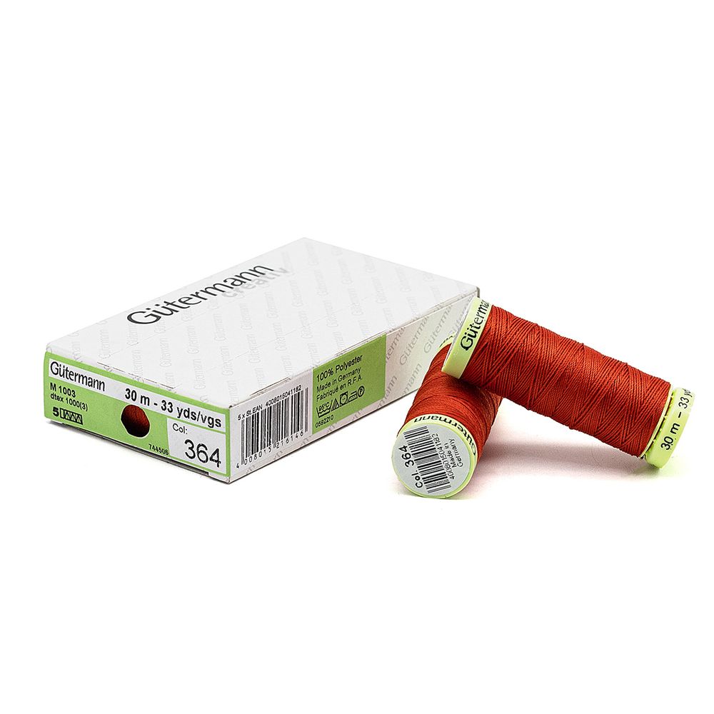 Нитки отделочные Gutermann Top Stitch 30 (30 метров), 5 кат. | 364 красно-лососевый