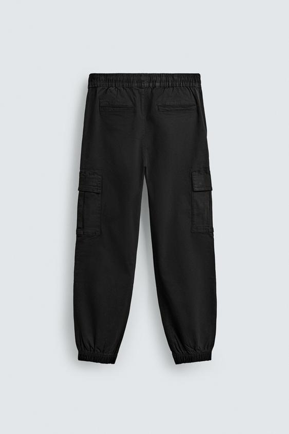 ZARA БРЮКИ КАРГО SLIM FIT, ЧЕРНЫЙ