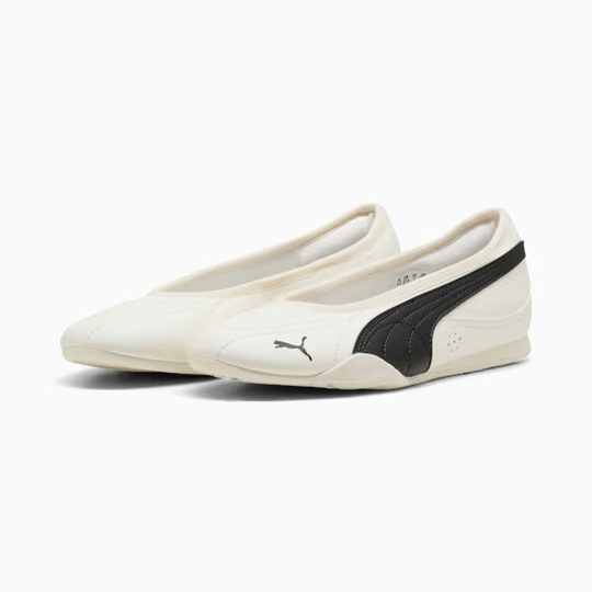 PUMA Кроссовки-балетки Catch, экрю/черный