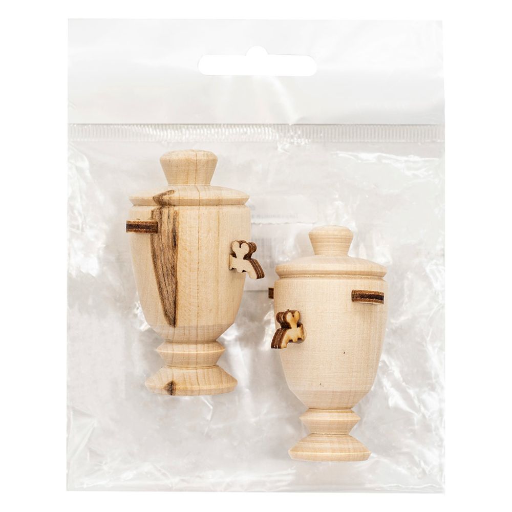 Заготовка из дерева Самовар, h6,3х3,8х3,5см, 2 шт