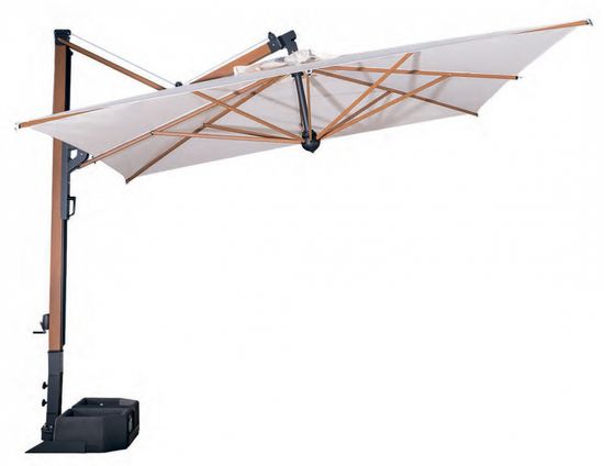 Зонт профессиональный 3х4 м Galileo Wood цвет слоновая кость
