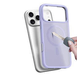 Матовый чехол светло-фиолетового цвета и с MagSafe для iPhone 17 Pro, серия Yind Series от Dux Ducis