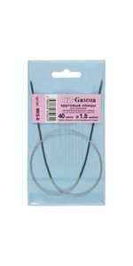 Спицы круговые металл ⌀1,8 мм, 40 см, с металлической леской, Gamma MKS-R