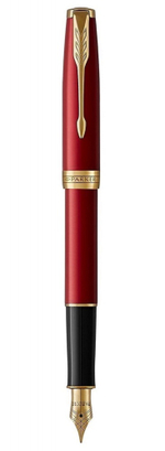 Перьевая ручка Parker Sonnet Red GT Intense 1931473, перо: F, цвет чернил: black, в подарочной упаковке