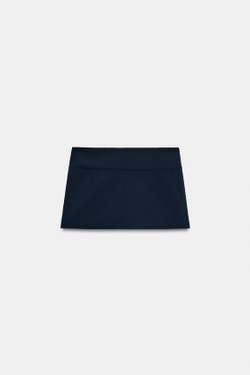 ZARA ЮБКА-ШОРТЫ С ПУГОВИЦАМИ, МОРСКОЙ СИНИЙ