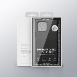 Чехол усиленный от Nillkin для телефона iPhone 13 Pro, серия Super Frosted Shield Pro, двухкомпонентный, черный цвет