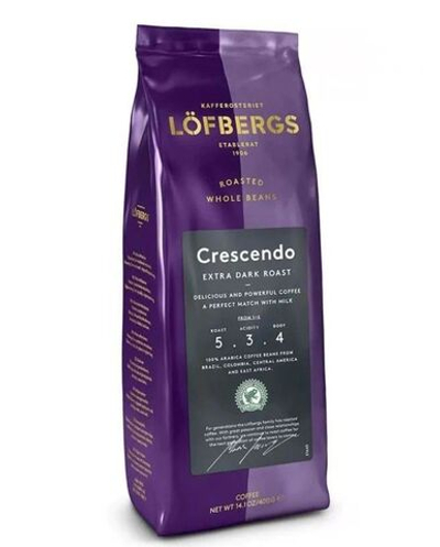 Кофе в зернах Lofbergs Crescendo 400 г (Швеция)