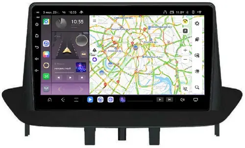 Магнитола для Renault Fluence/ Megane 2009-2017 - Kuberg QLed, Android 13, Быстрейшая, CarPlay, SIM-слот