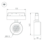 Светильник MAG-ORIENT-POINT-R80-12W Day4000-MIX (BK, 18 deg, 48V, DALI) (Arlight, IP20 Металл, 5 лет)
