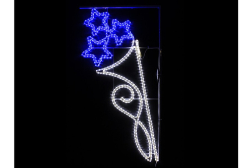 FLESI-LED-KN 003-240V-W/B (LED 3STAR PATTERN MOTIF) производство (РФ) 150х78см