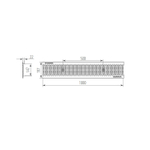 Решетка штампованная оцинкованная Norma DN150 А15 1000*197*22  (31541А)