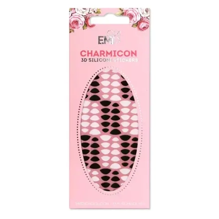 Charmicon 3D Silicone Stickers «Лунулы №8» черные/белые