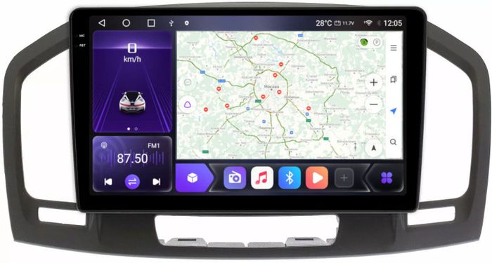 Магнитола для Opel Insignia 2009-2013 (взамен CD300 и CD400) - Kuberg OL-9267 QLed+2K, Android 12, Быстрая, CarPlay, 4G SIM-слот