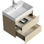 AQ GE01652MD "Geometria" Тумба под умывальник 640х466х525 мм, 2 ящика, морская дюна